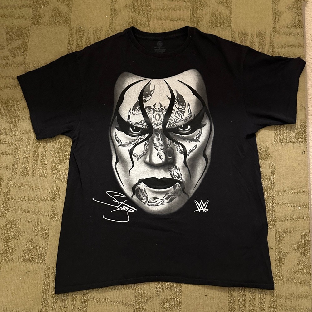 Sting WWE Black Graphic Men's T-Shirt